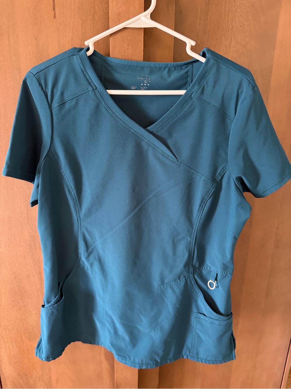 Teal V-Neck Short Sleeve Medical Top
